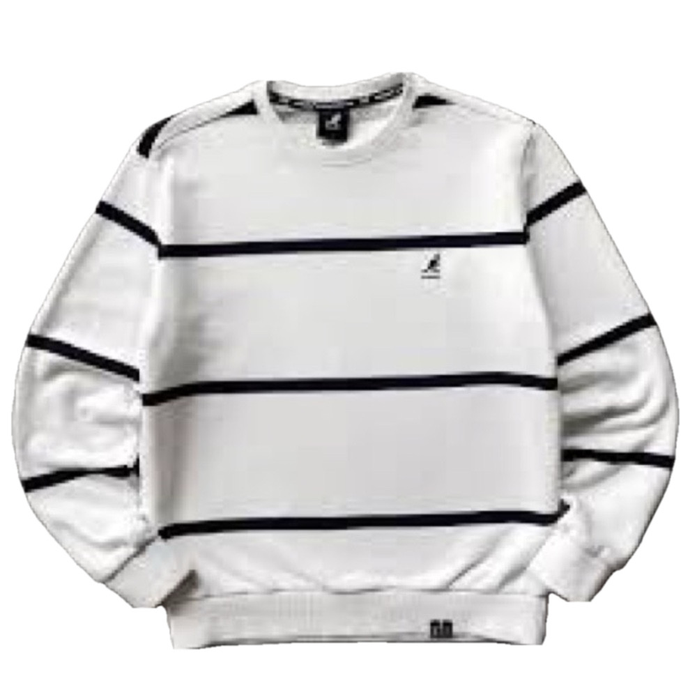 Kangol Men’s striped Crewneck Sweatshirt L